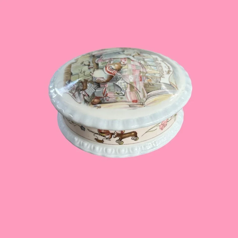 Royal Doulton Bramley Hedge The Birthday Trinket Gift Box Jill Barklem Design
